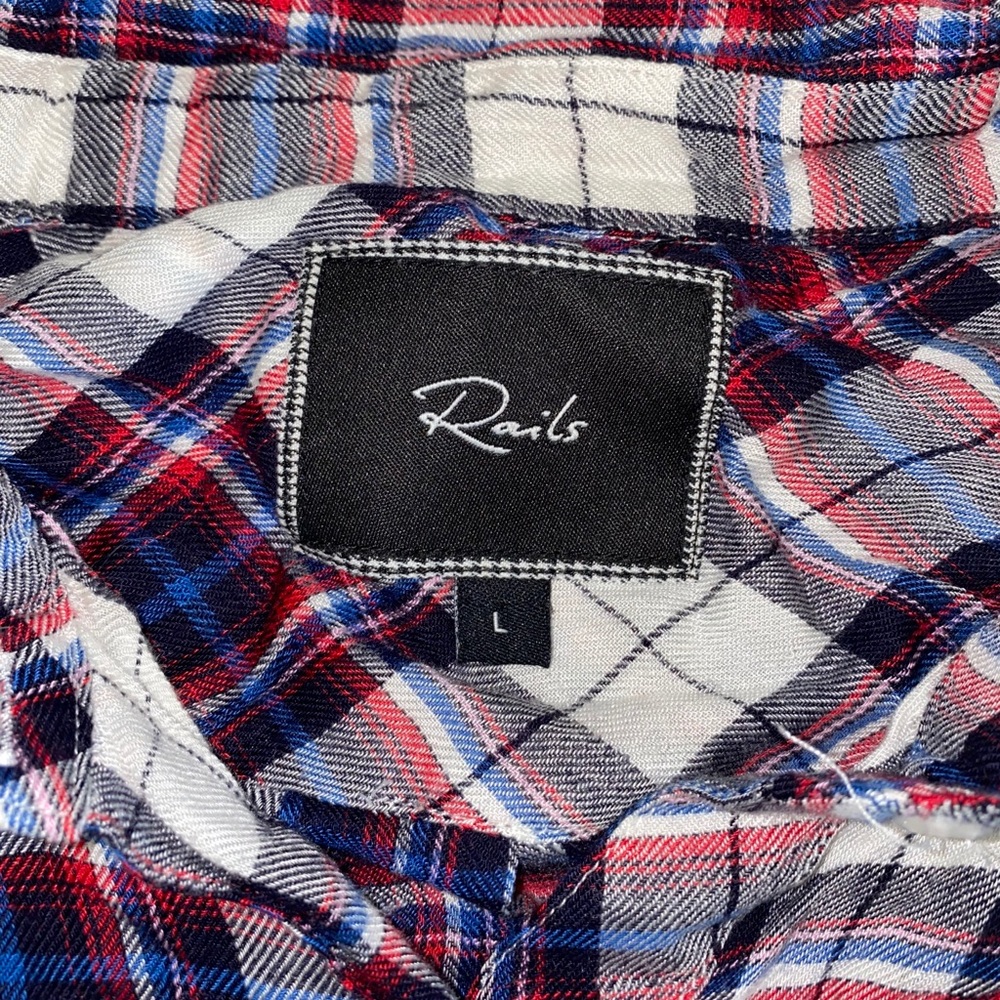 Rails Plaid Flannel Button Down (L) - image 1